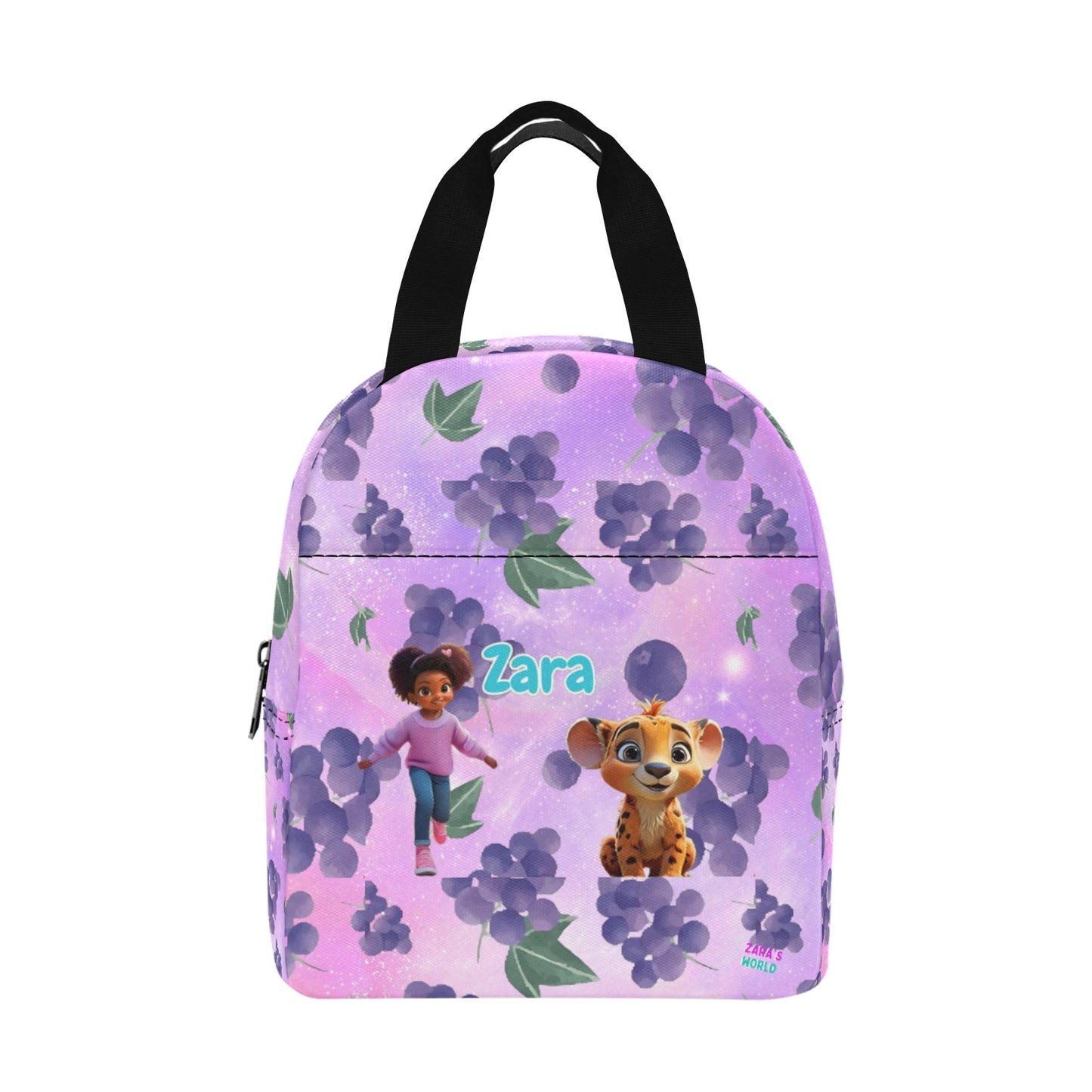 Zara’s World Animal Avatar Fruit Print Lunch Bag – Fun, Insulated and Kid-Friendly!