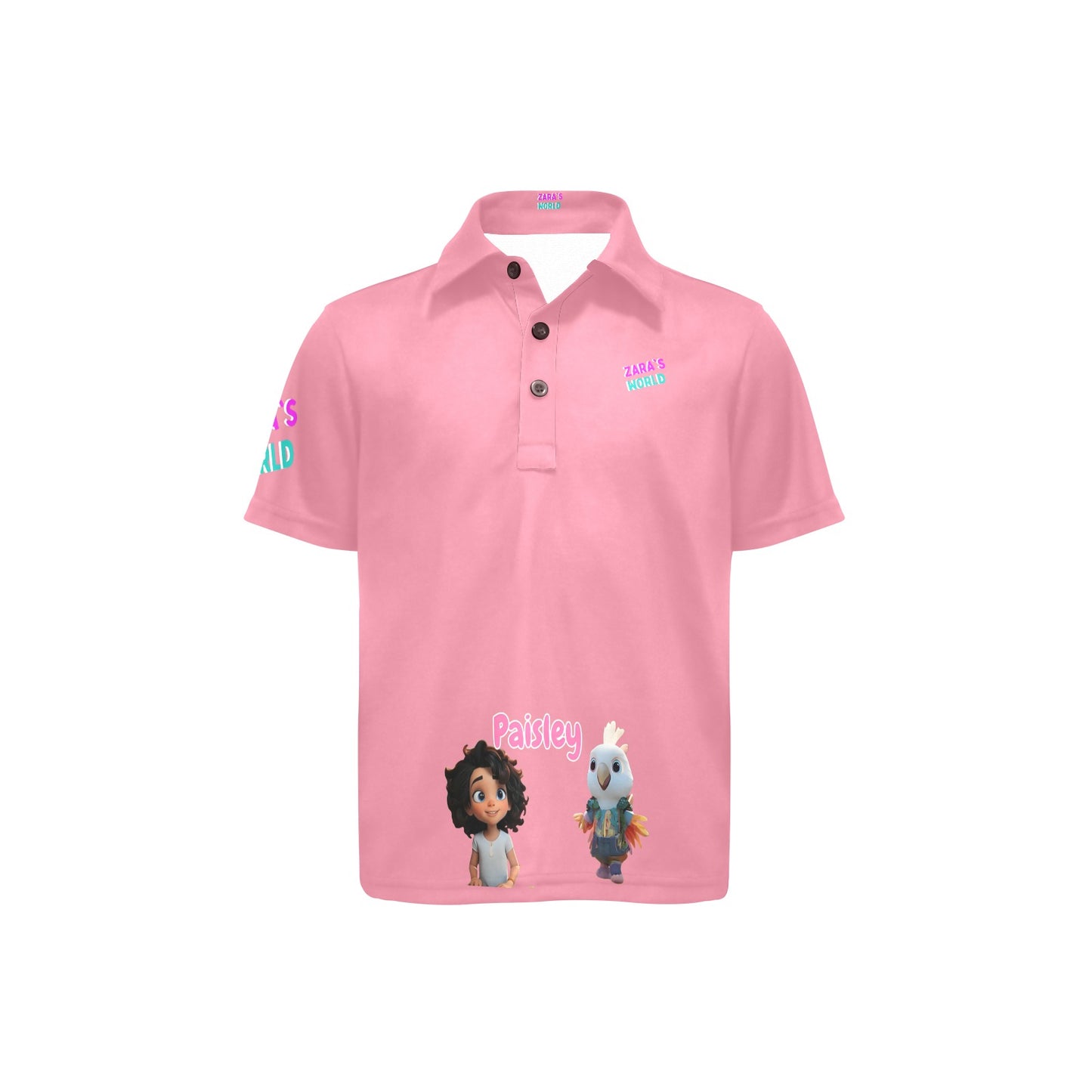 Polo para niña con estampado de avatares de Zara's World (2T-7Y)
