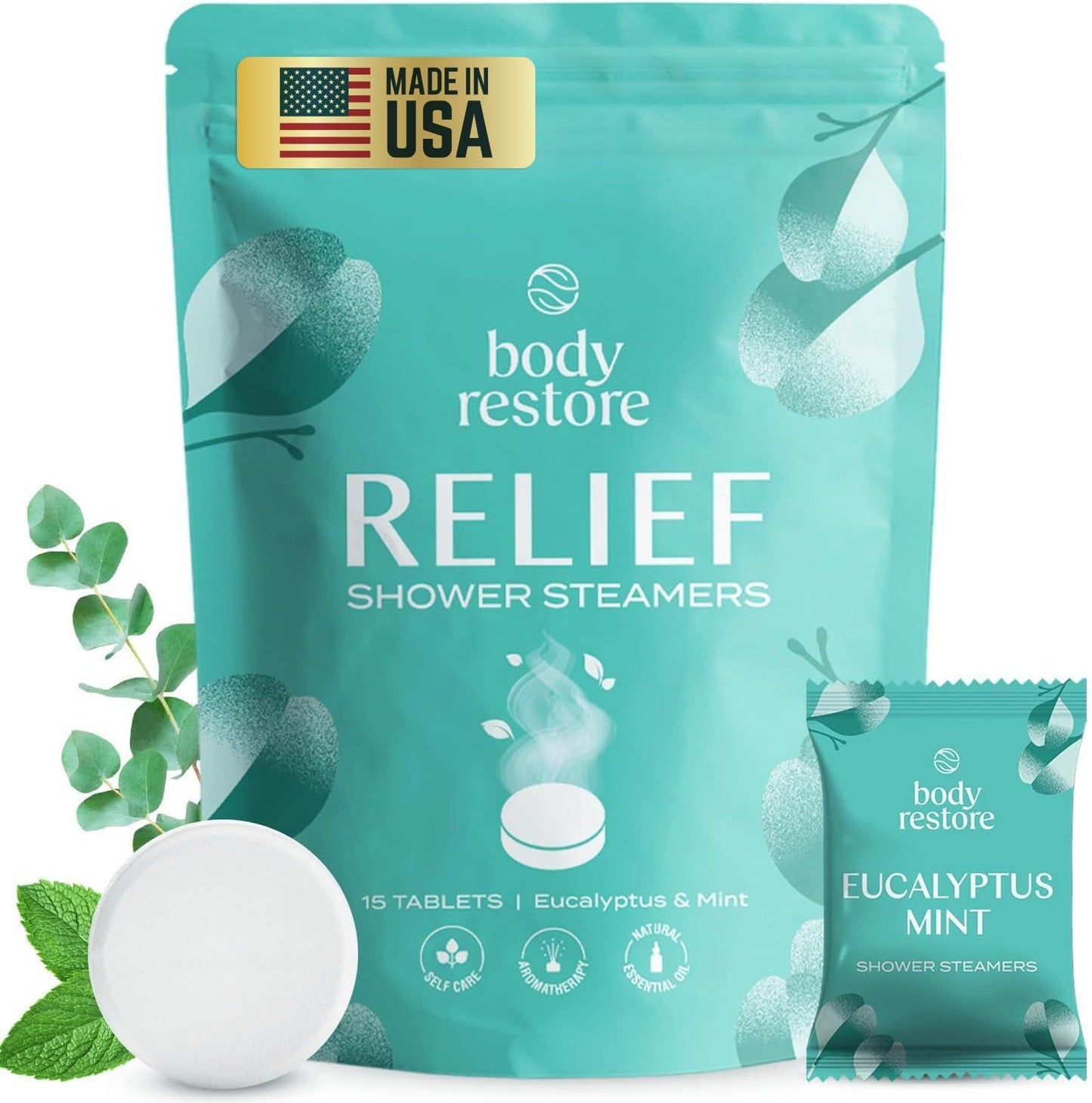 Body Restore Shower Steamers Aromatherapy 6 Pack - Mothers Day Gifts for Mom, Grandma, Birthday Gift for Dad, Daughter, Best Friend, Travel Essentials, Stress Relief, Self Care - Variety