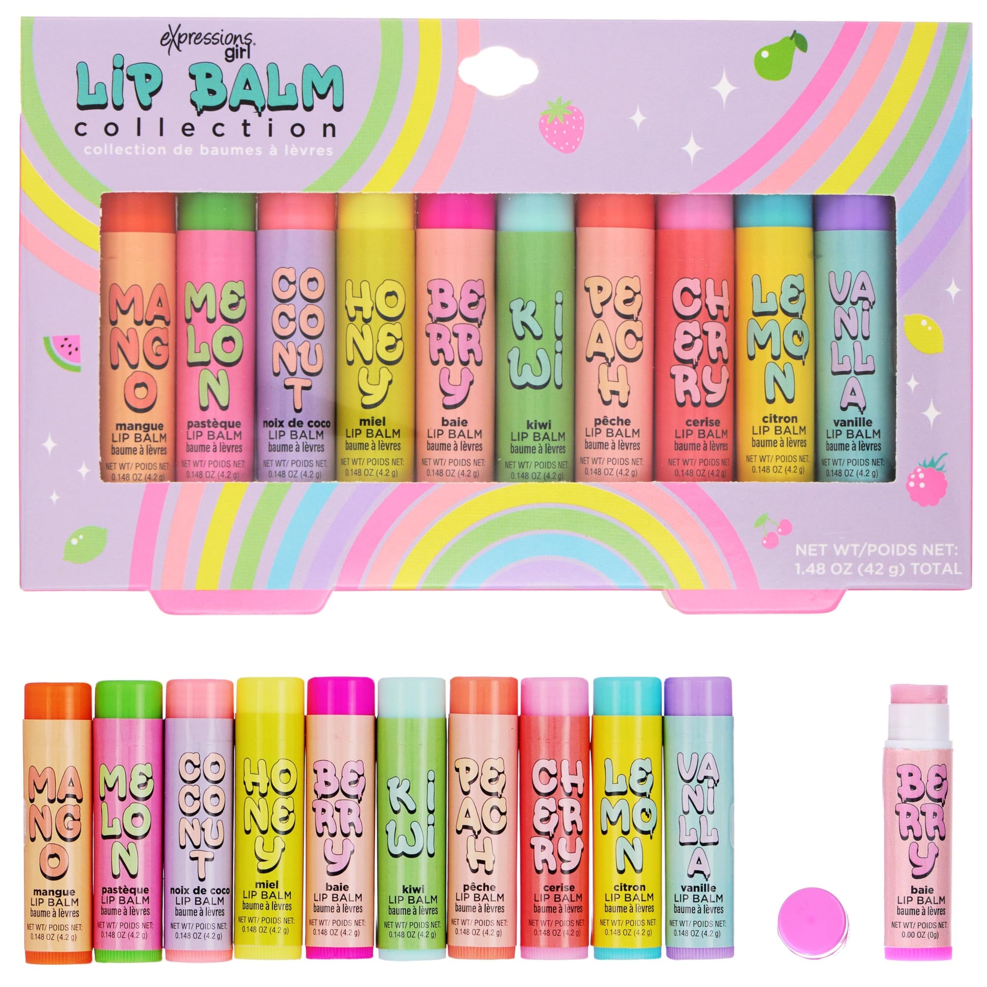 10pc Lip Balm Collection -Hydrating Lip Balms Infused- Enriched Lip Balm Set