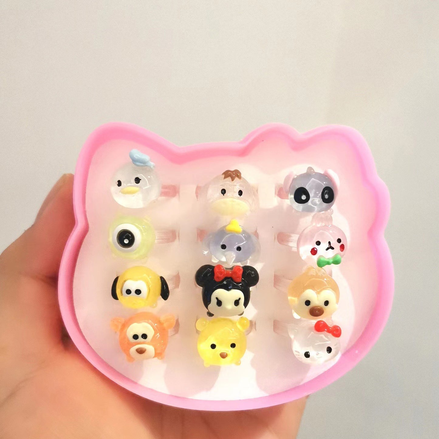 Lovely Princess Resin Toy Rings Jewelry Set - 36/50 Piece - Korean Cartoon