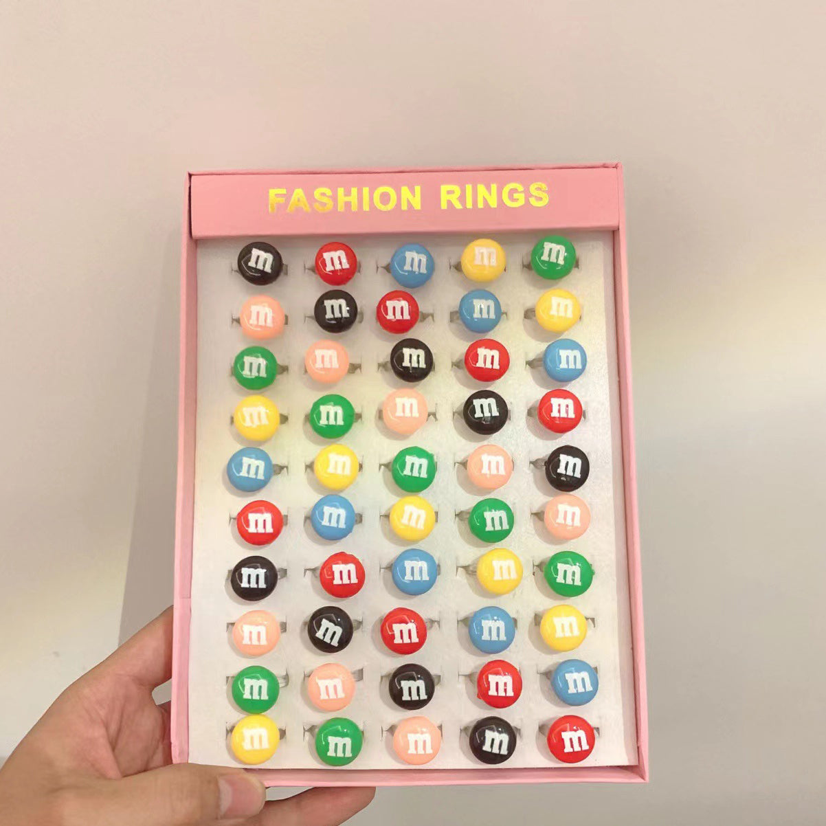Lovely Princess Resin Toy Rings Jewelry Set - 36/50 Piece - Korean Cartoon