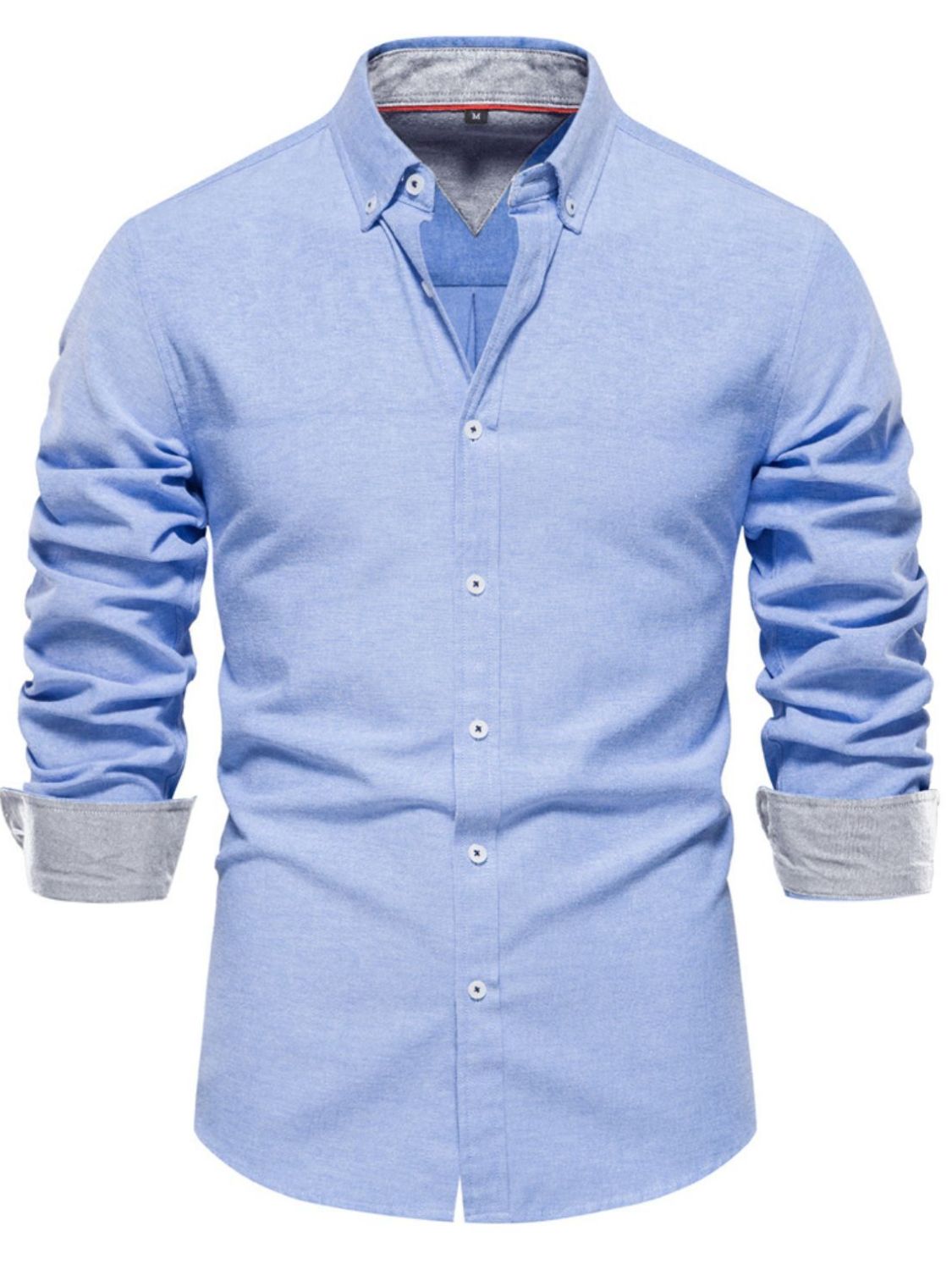 Men's Casual Button Down VNeck Collar Shirt