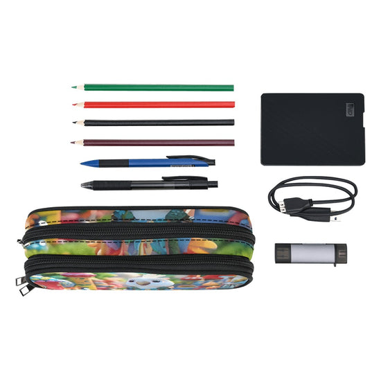 Zara’s World Large Stationery Animal Avatar Print Pencil Pouch