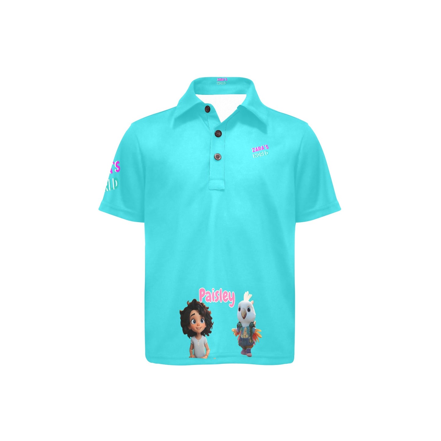 Polo para niña con estampado de avatares de Zara's World (2T-7Y)