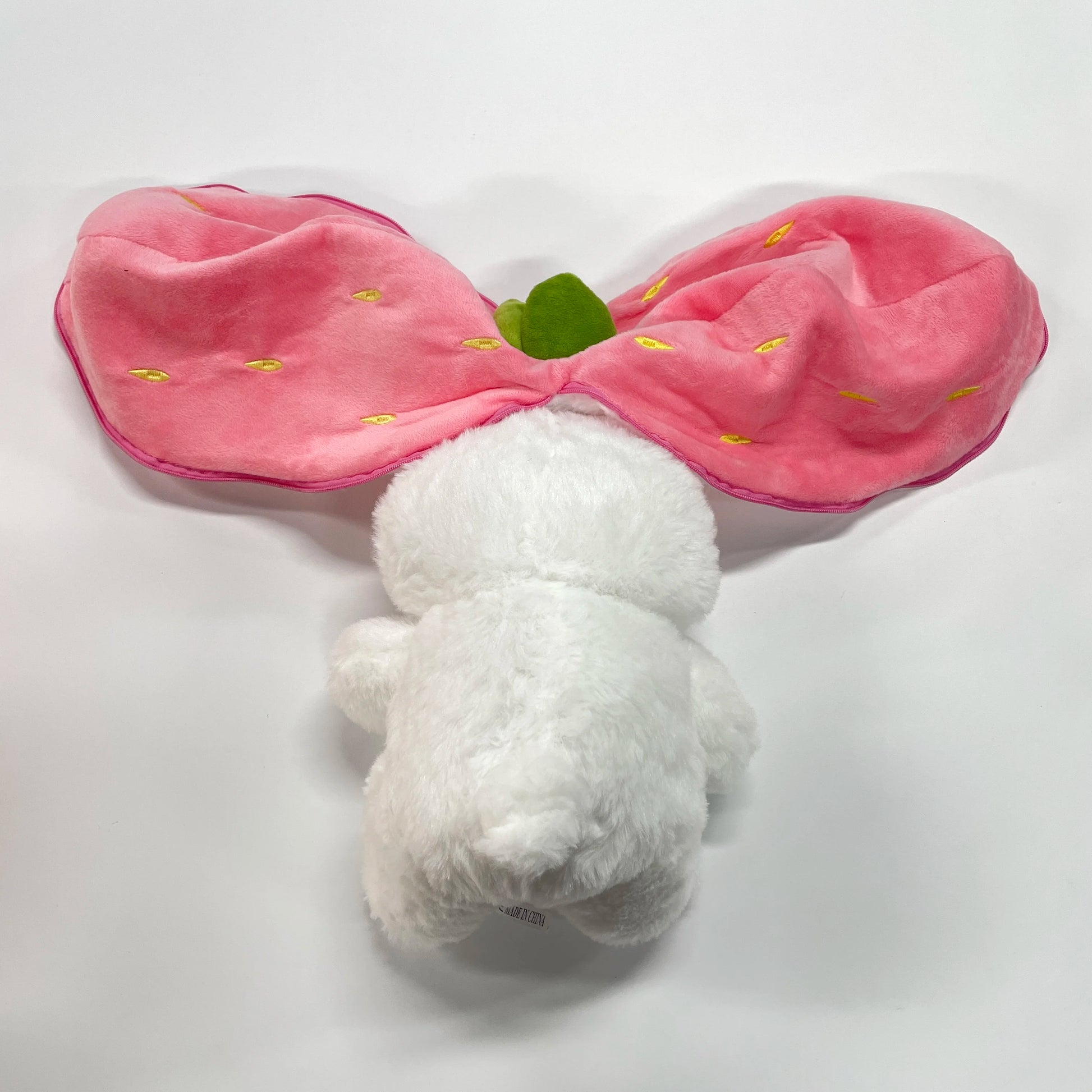 Kawaii Carrot & Strawberry Zip-up Ears Baby Bunny Rabbit Plushie