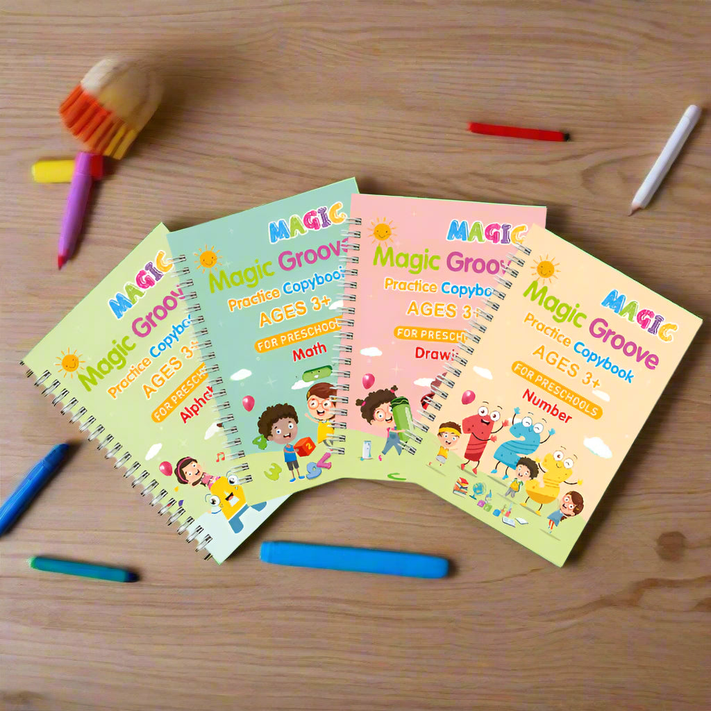 Children's Alcove Practice Reading and Writing Books with Magic Control Pens