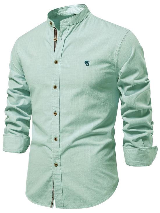 Men's Full Size Button Down Embroidered Shirt Plus Size. This button-down dapper collared shirt with embroidery is designed to fit and flatter men of all shapes and sizes.