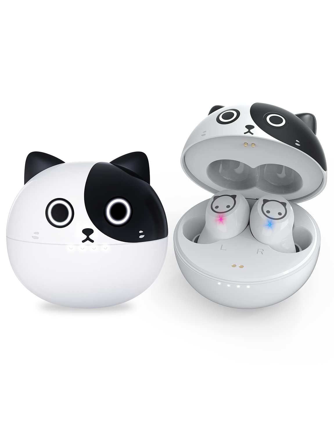 Wireless Earbuds, Bluetooth 5.0 Stereo Headphones, in-Ear Sweat-Proof Wireless Earphones Dual Mic and Noise Reduction, Touch Control Headset with Cartoon Blue Changing Men Charging Case