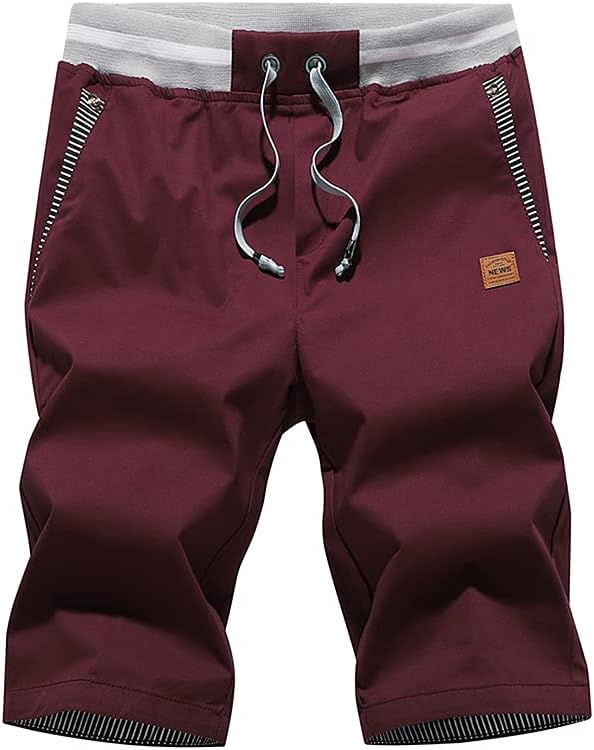 Tansozer Men's Casual Classic Fit Drawstring Summer Beach Shorts