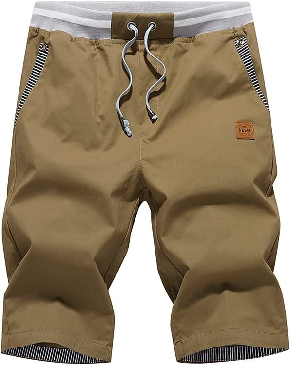 Tansozer Men's Casual Classic Fit Drawstring Summer Beach Shorts