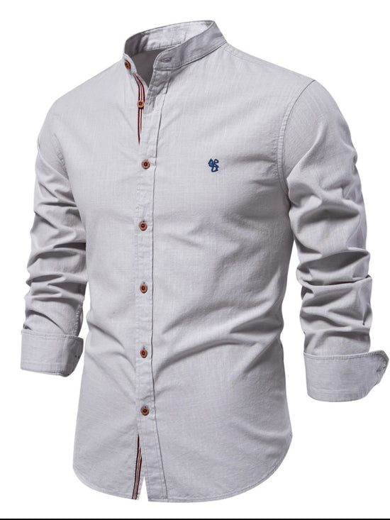 Men's Full Size Button Down Embroidered Shirt Plus Size. This button-down dapper collared shirt with embroidery is designed to fit and flatter men of all shapes and sizes.