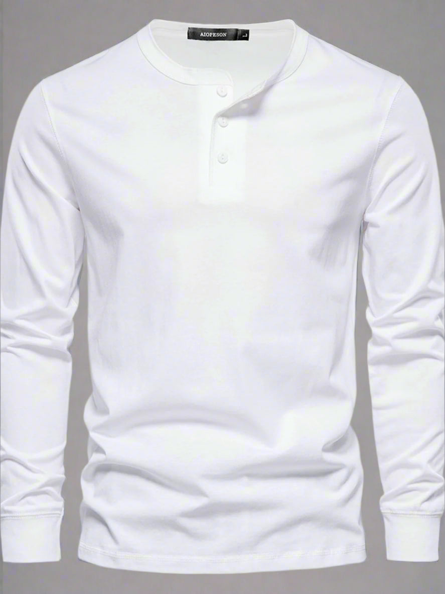 Men's Full Size Quarter Button Round Neck Long Sleeve T-Shirt.
Always be comfortable and effortlessly stylish with our Men's Full Size Quarter Button Round Neck Long Sleeve T-Shirt 