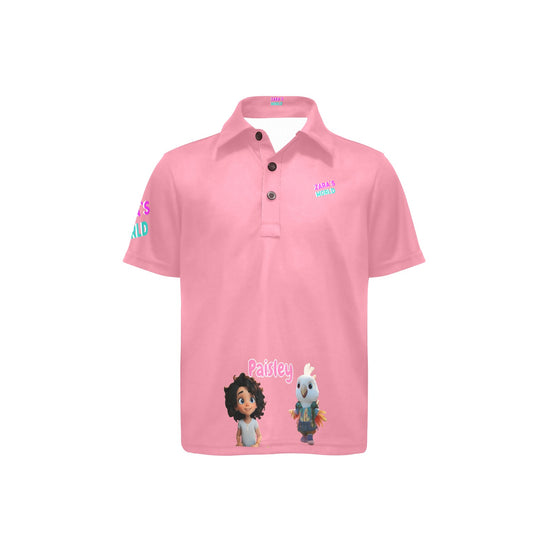Zara's World Avatar Print Girls Polo Shirt (2T-7Y)