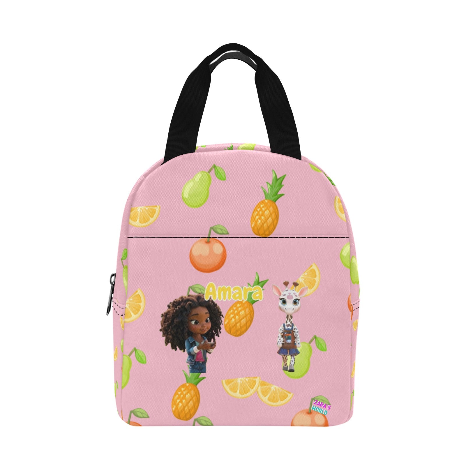 Zaras World Animal Avatar Fruit Print Lunch Bag