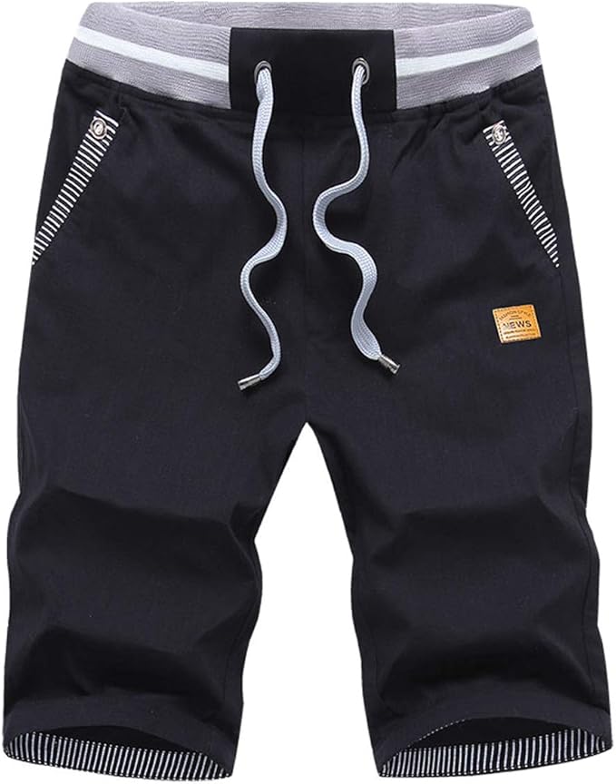Tansozer Men's Casual Classic Fit Drawstring Summer Beach Shorts