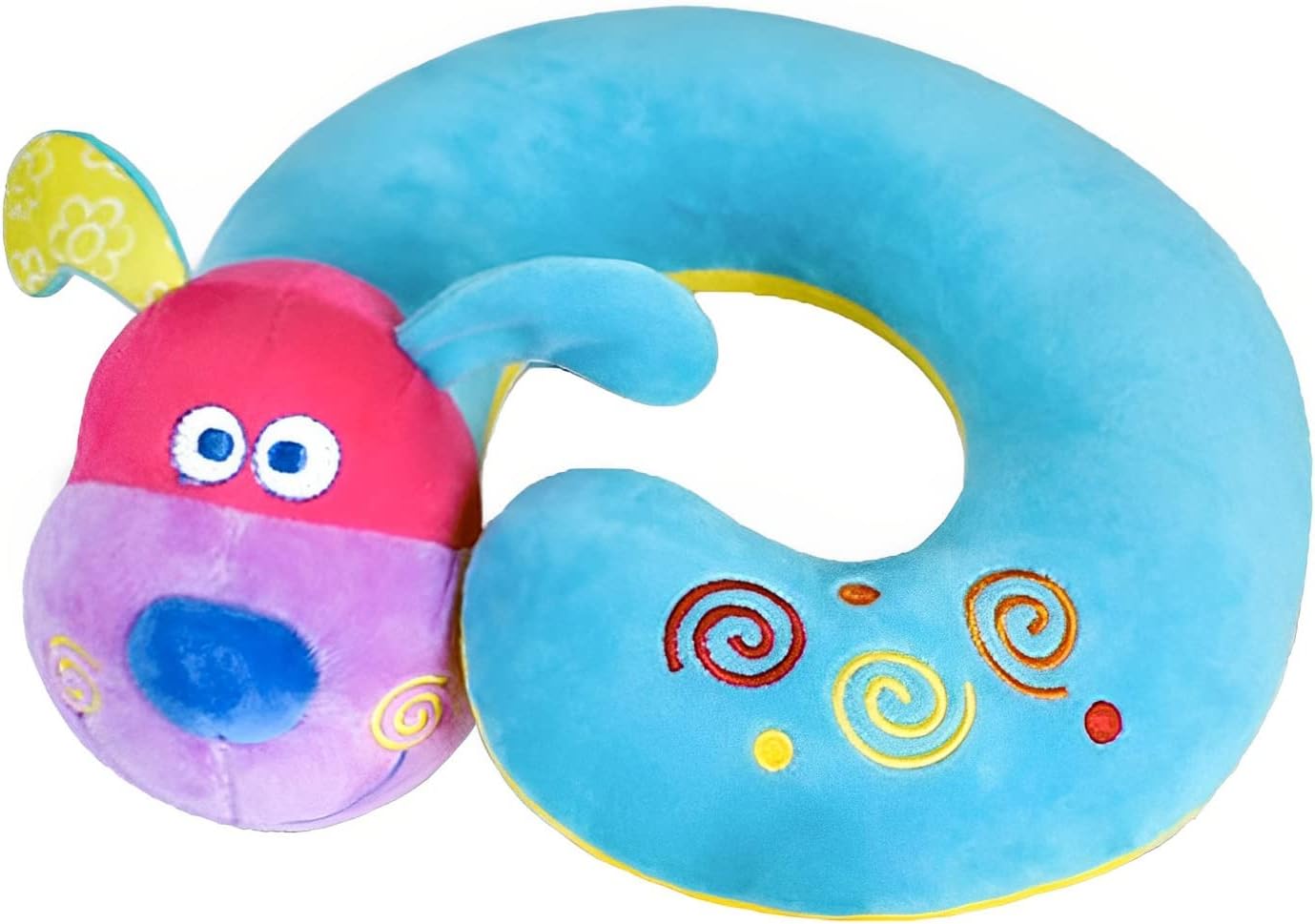 Kids Neck Pillow for Traveling - Essential for Toddler Road Trips and Airplane Travel Comfortable Travel Pillow for Kids - Cute Dog Plush Toy with Chin Support Kids