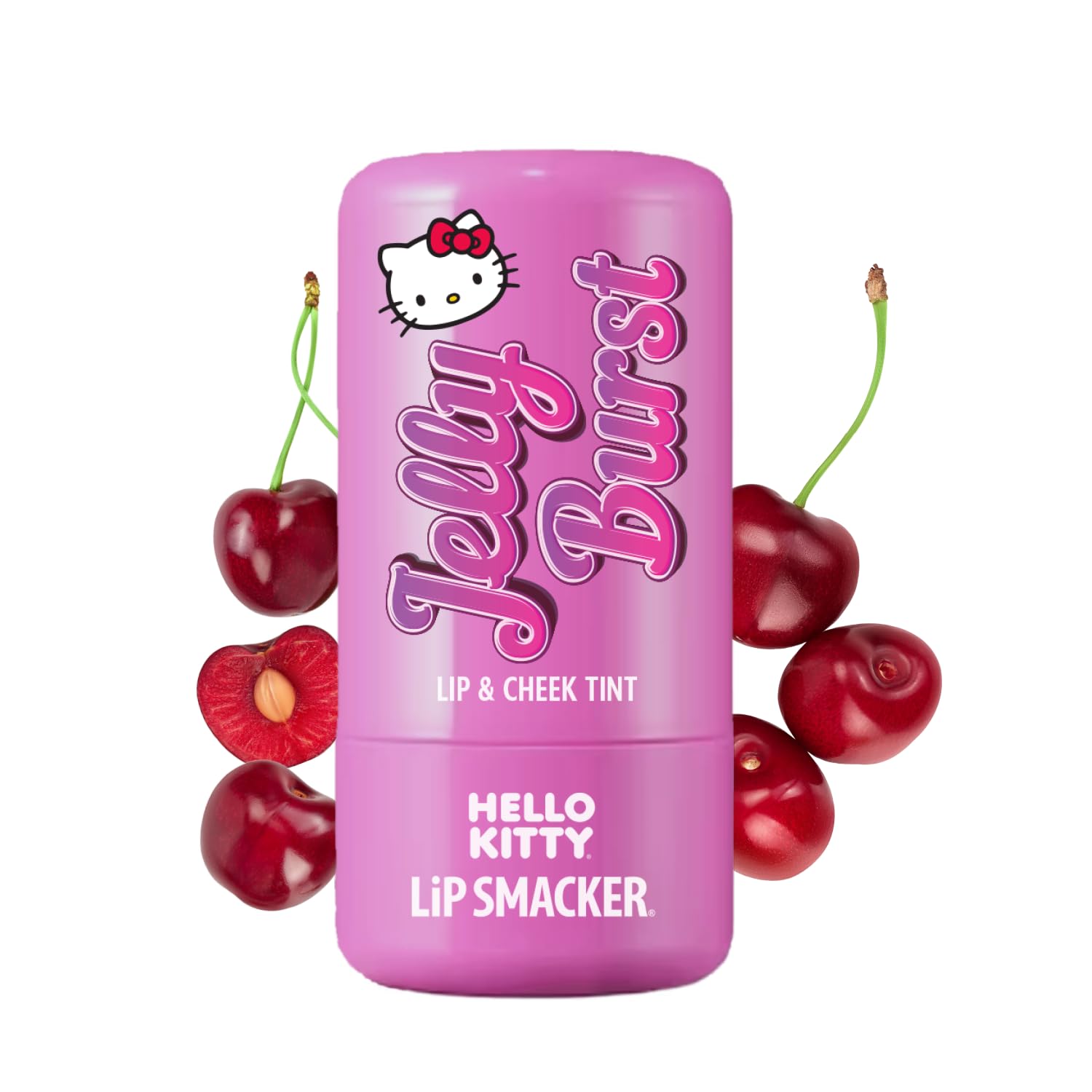 Lip Smacker Hello Kitty So Jelly Lip & Cheek Tint, Moisturizing Sheer & Buildable Color, Fun Bouncy Jelly Texture, Sweet Apple Flavor - Apple