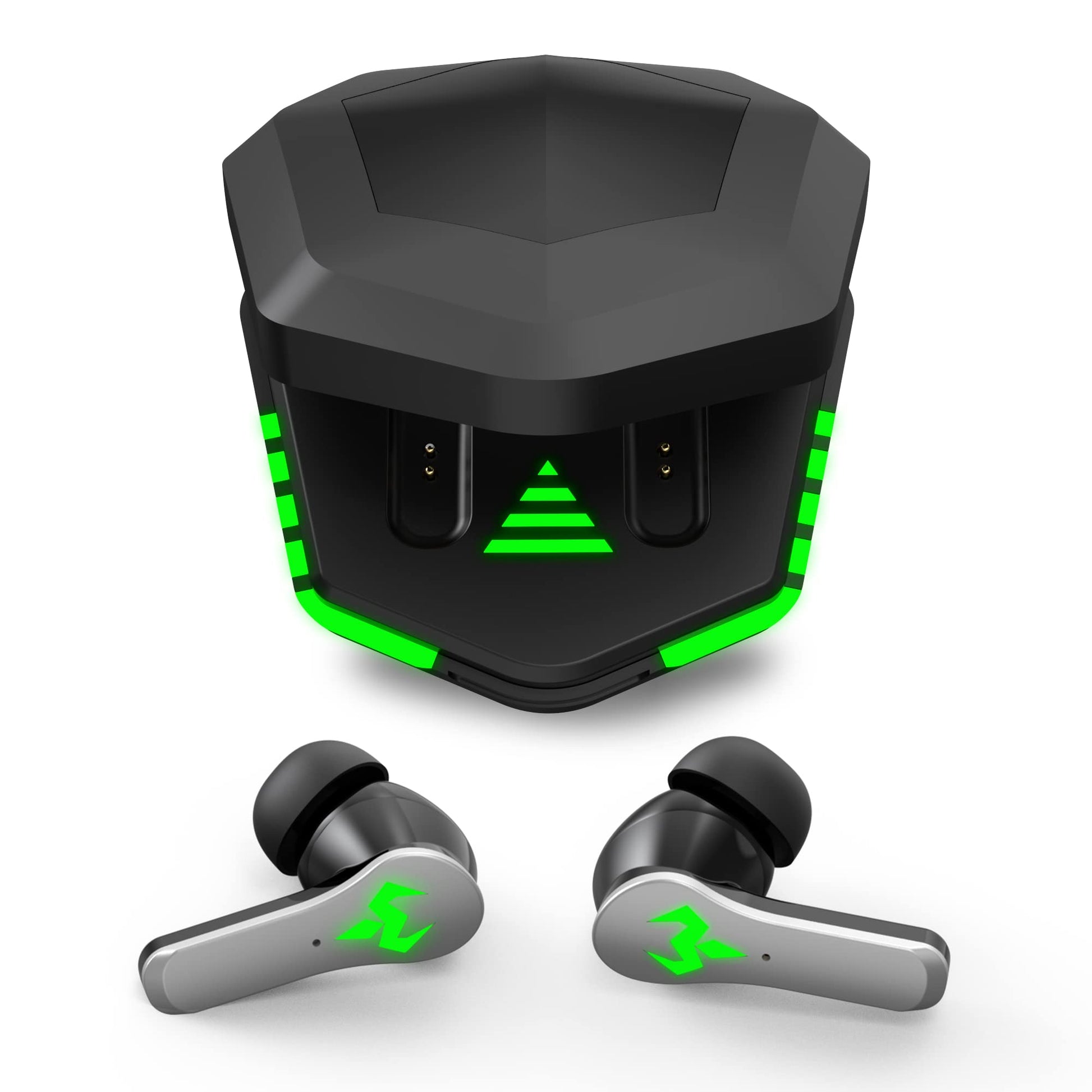 Wireless Earbuds, Bluetooth 5.0 Stereo Headphones, in-Ear Sweat-Proof Wireless Earphones Dual Mic and Noise Reduction, Touch Control Headset with Cartoon Blue Changing Men Charging Case
