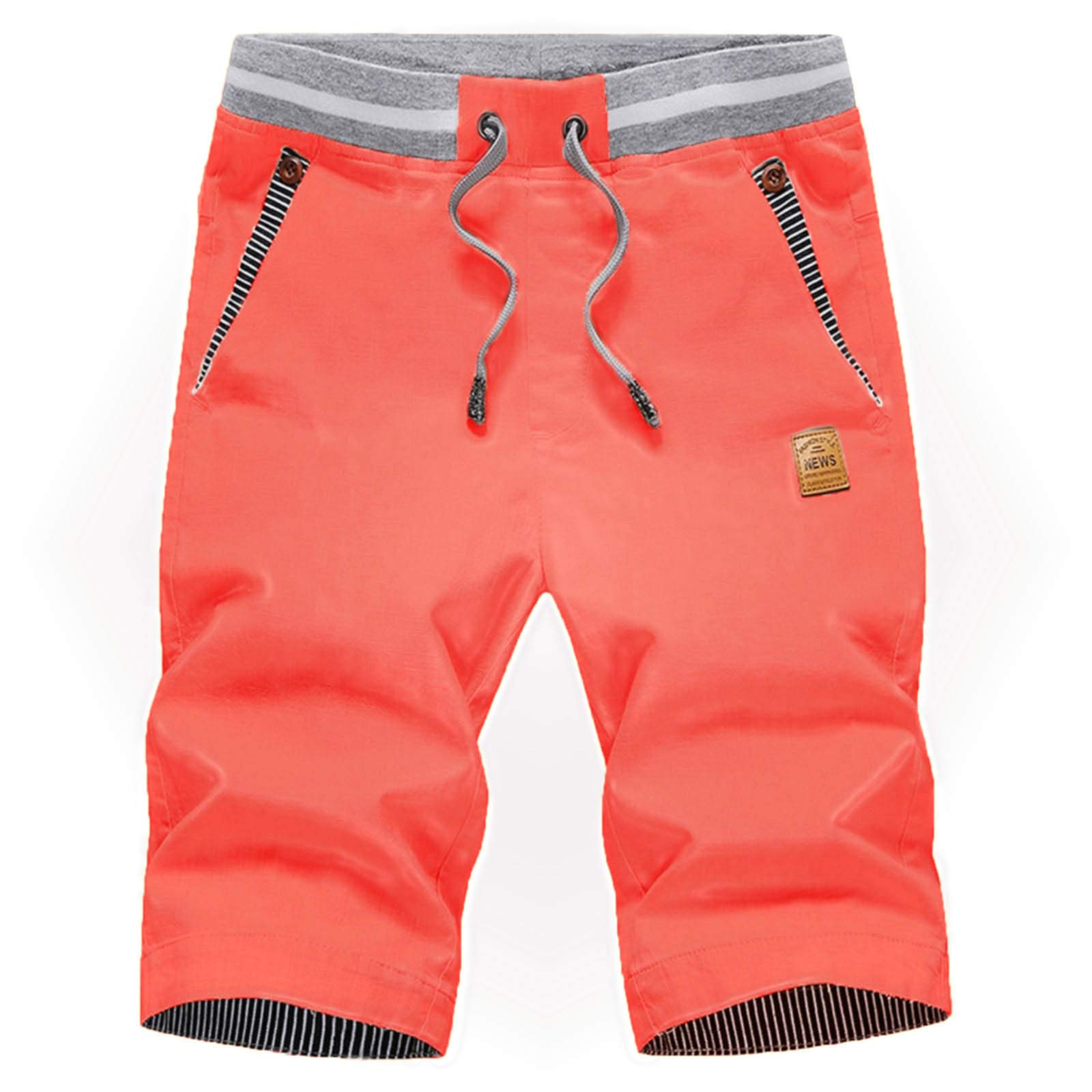 Tansozer Men's Shorts Casual Classic Fit Drawstring Summer Beach Shorts with Elastic Waist and Pockets