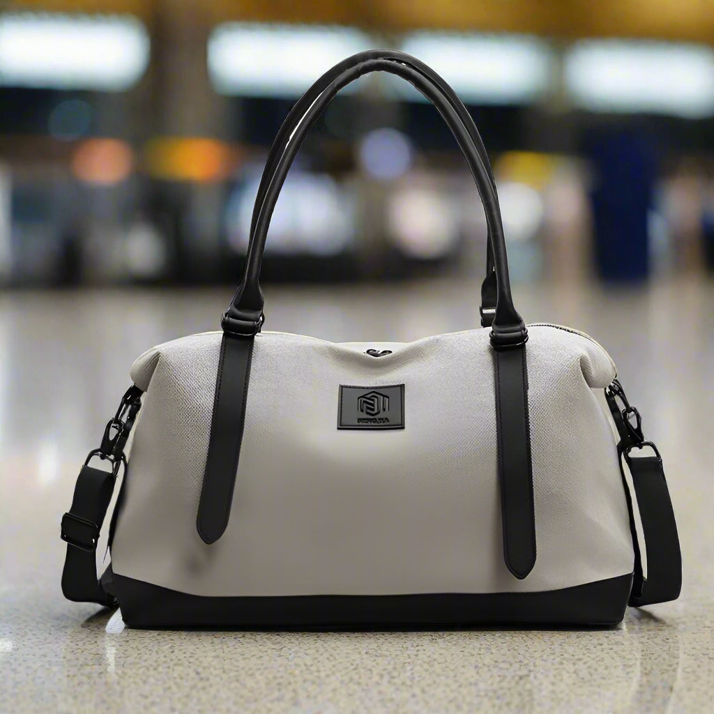 ZWX - Contrast Duffle Bag Textured TSA Approved Travel Bag