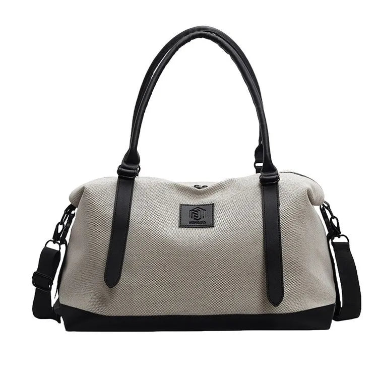 ZWX - Contrast Duffle Bag Textured TSA Approved Travel Bag