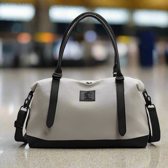 ZWX - Contrast Duffle Bag Textured TSA Approved Travel Bag