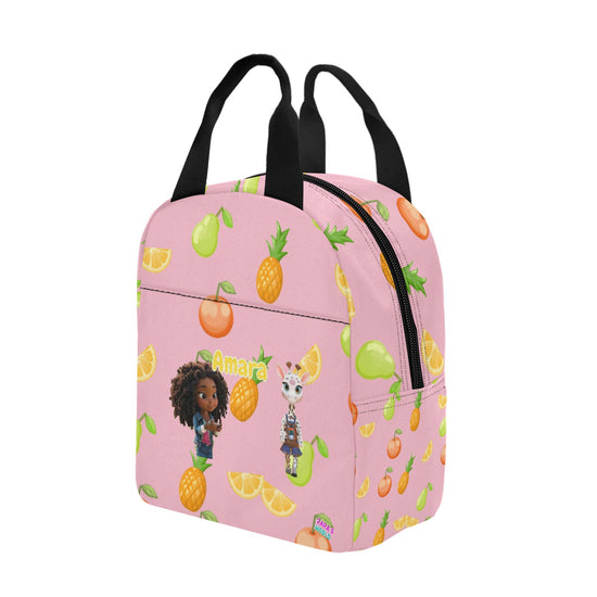Zaras World Animal Avatar Fruit Print Lunch Bag