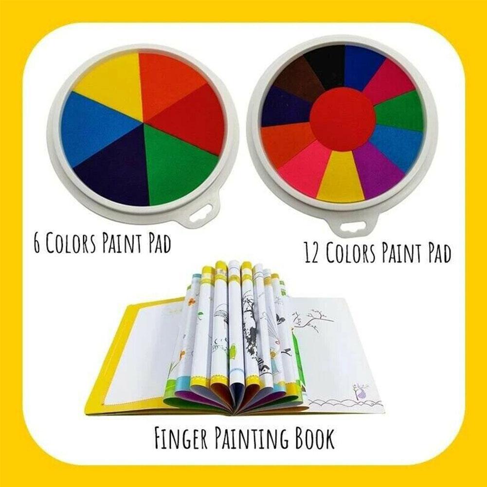 Kindergarten Graffiti Palm Painting Ink Pad DIY Finger Paint Kit
