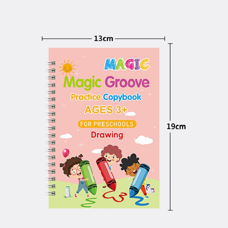 Children's Alcove Practice Reading and Writing Books with Magic Control Pens