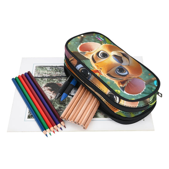 Zara’s World Large Stationery Animal Avatar Print Pencil Pouch