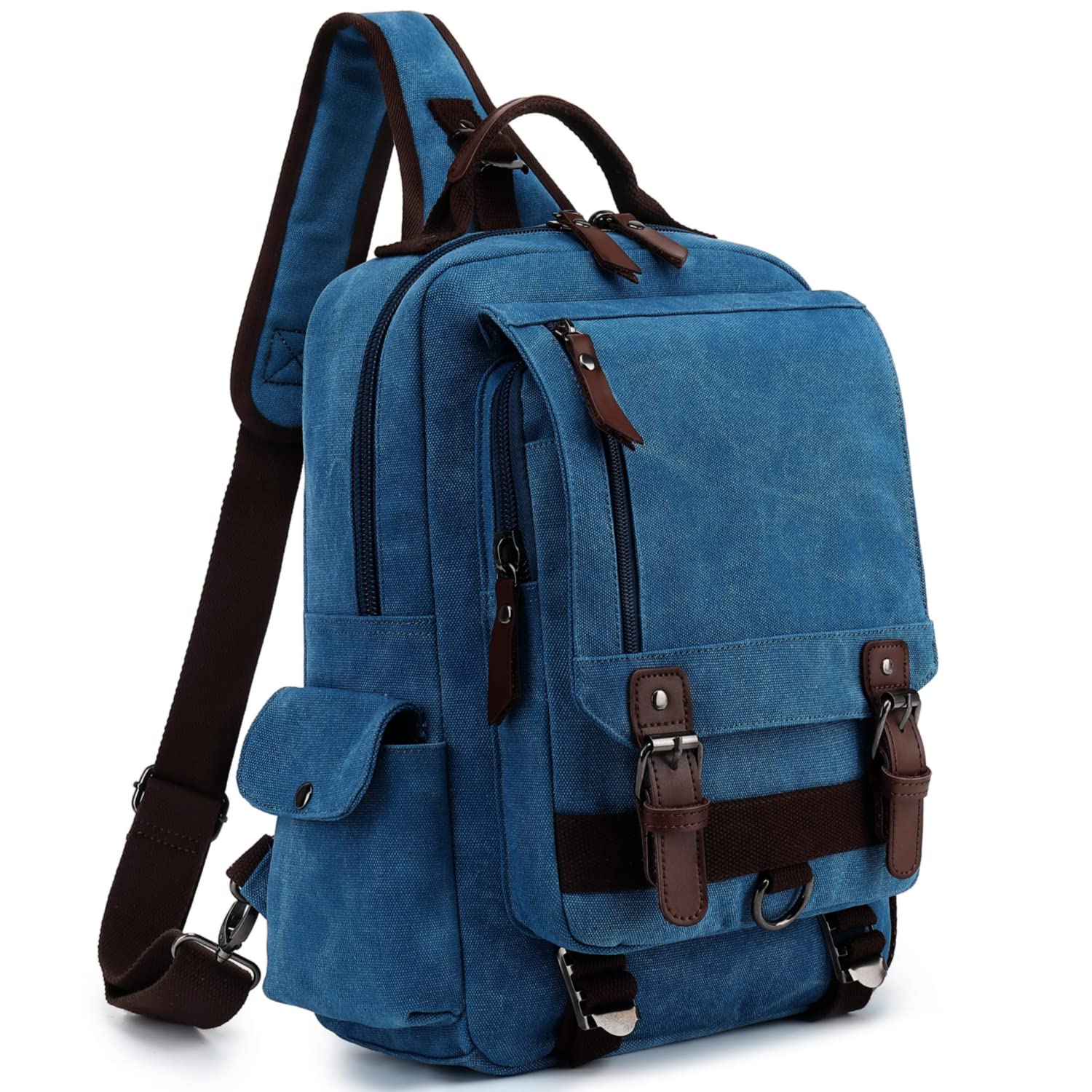 Leaper Retro Crossbody Bag Sling Bag Canvas Messenger Bag for Men Women Shoulder Bag Crossbody Handbags Satchel Travel Bag