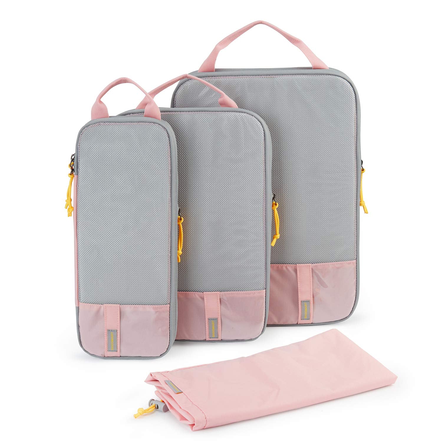 BAGSMART 6 Set Compression Packing Cubes - Lightweight Travel Essentials, Durable Luggage Organizer