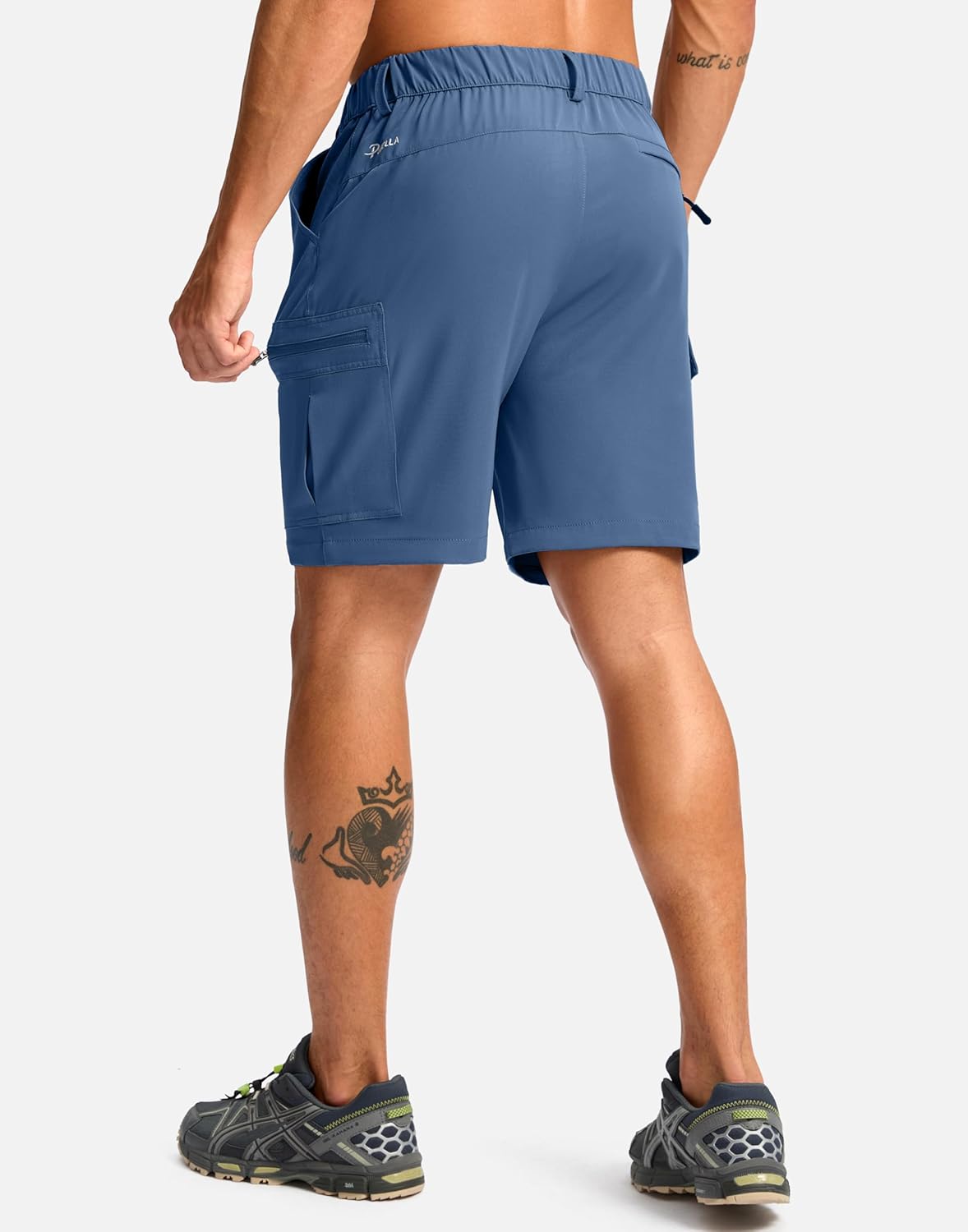 Pudolla Men's Hiking Cargo Shorts 7" Lightweight Quick Dry Casual Work Shorts for Men Summer Travel Golf with 5 Pockets