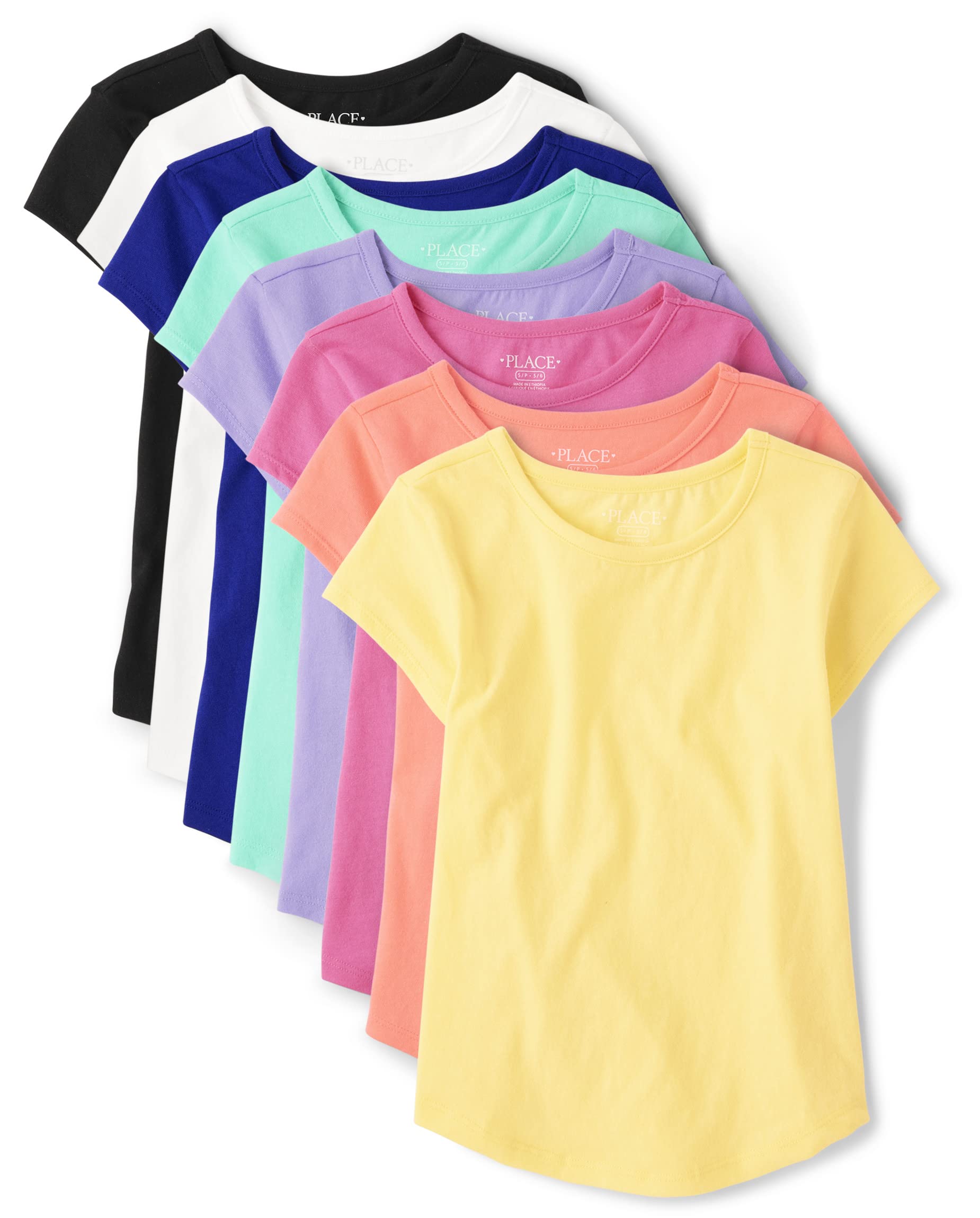 The Children's Place Girls' Short Sleeve High Low Tee