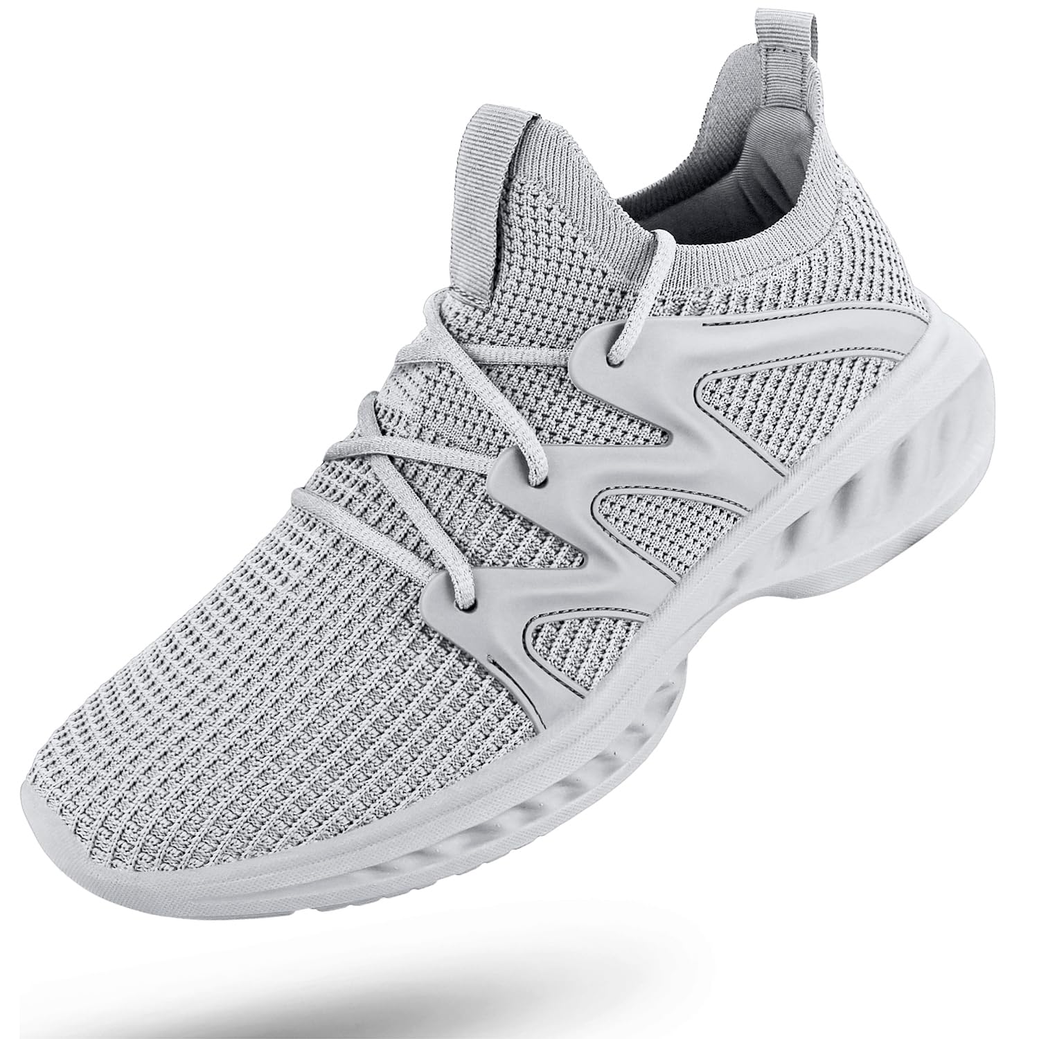 Pujcs Men's Slip on Walking Shoes Lightweight Breathable Non Slip Running Shoes Athletic Gym Tennis Shoes Sneakers for Men