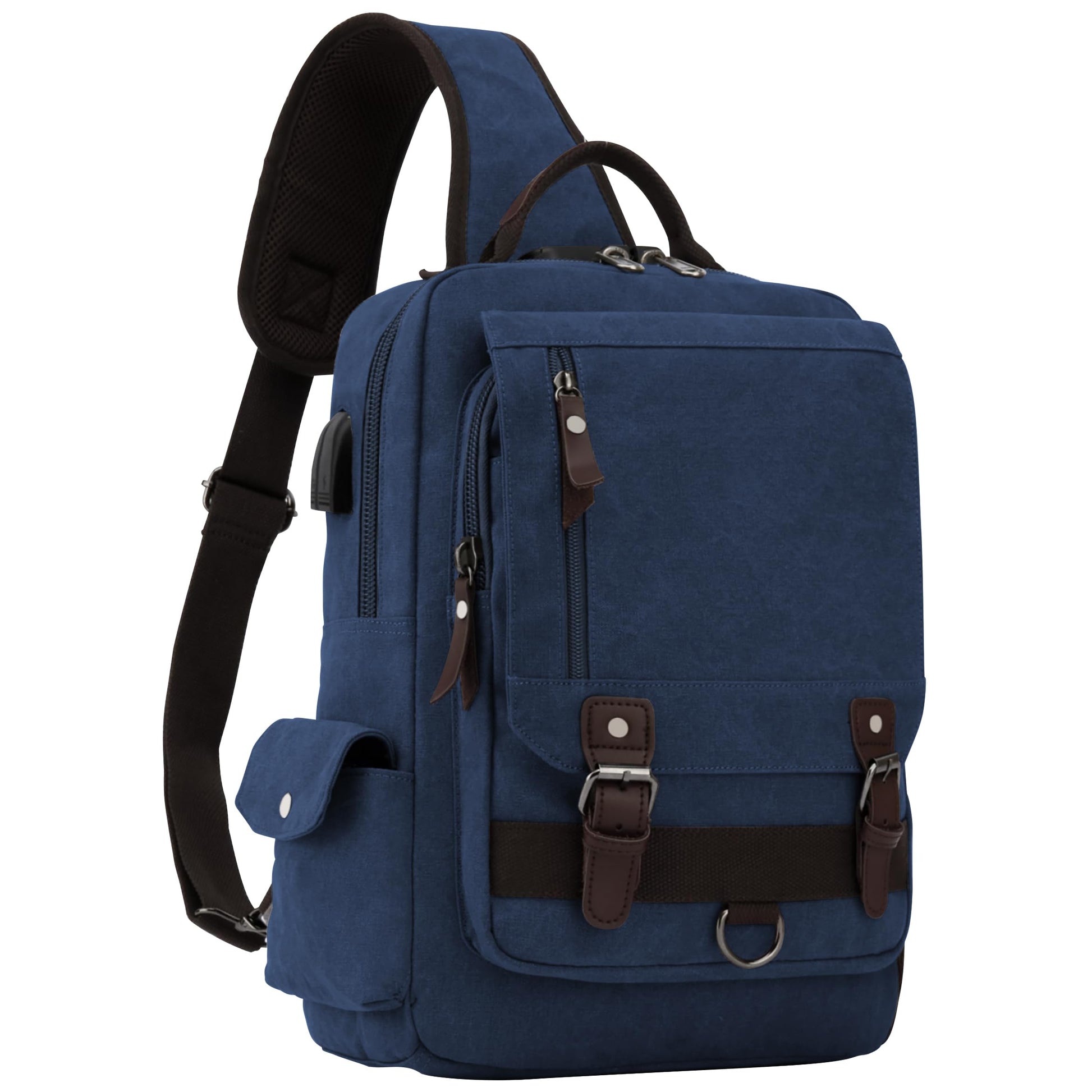 Leaper Retro Crossbody Bag Sling Bag Canvas Messenger Bag for Men Women Shoulder Bag Crossbody Handbags Satchel Travel Bag