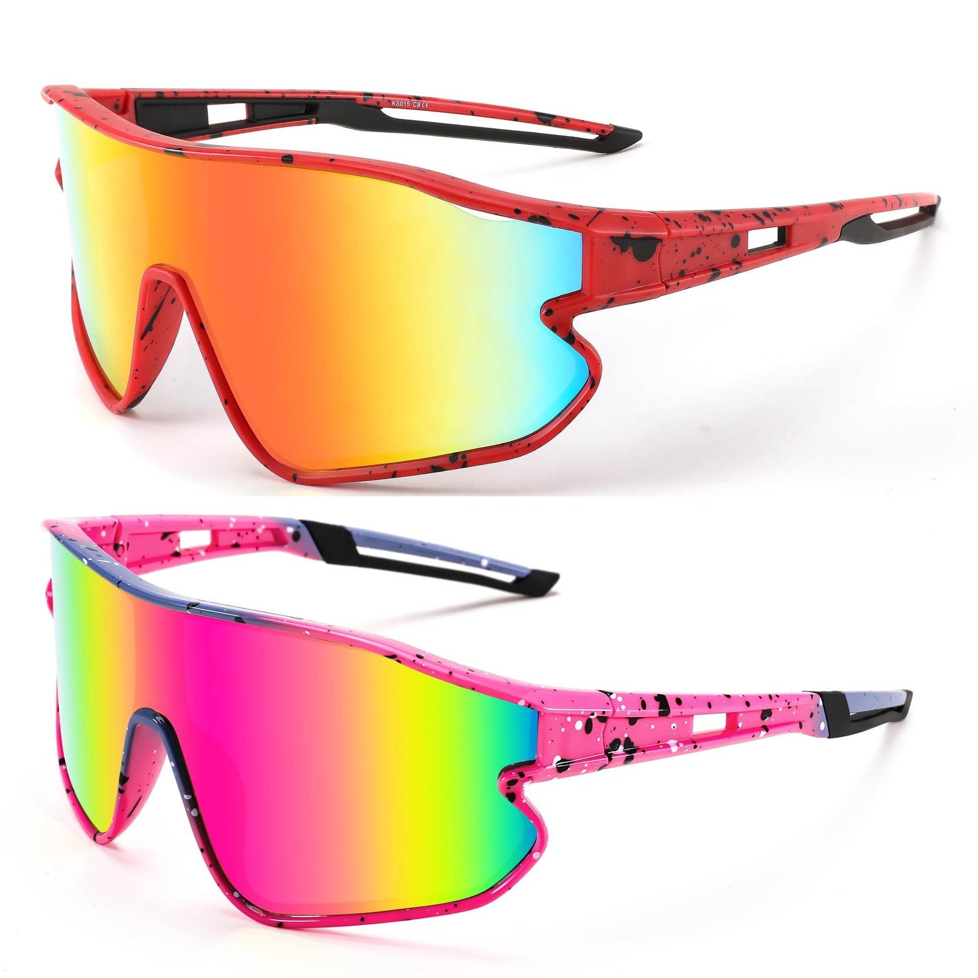 FEISEDY Unisex Youth Sunglasses, Teens Baseball Tennis Sunglasses, UV400 Sports Boys Girls Cycling Shades B4064