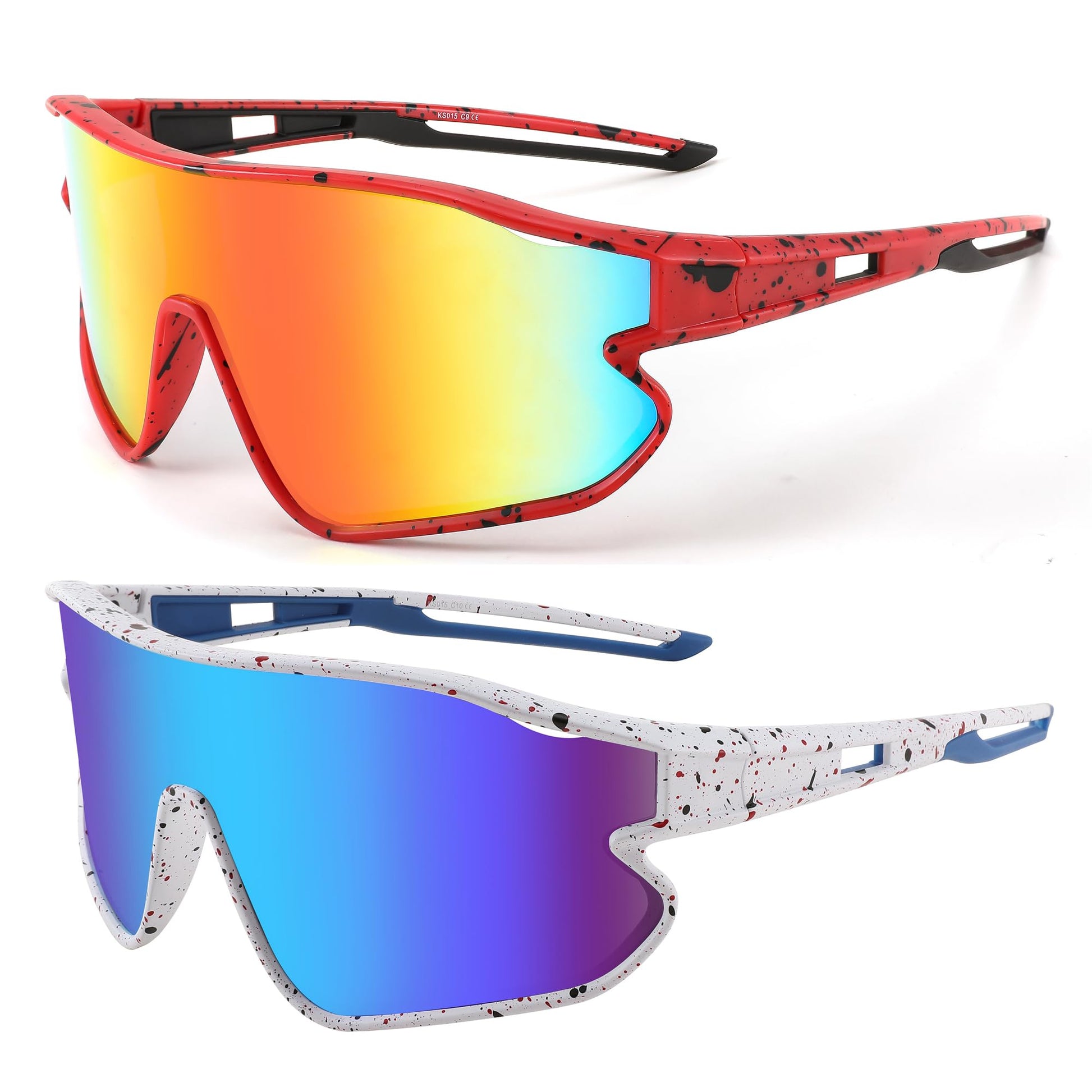 FEISEDY Unisex Youth Sunglasses, Teens Baseball Tennis Sunglasses, UV400 Sports Boys Girls Cycling Shades B4064