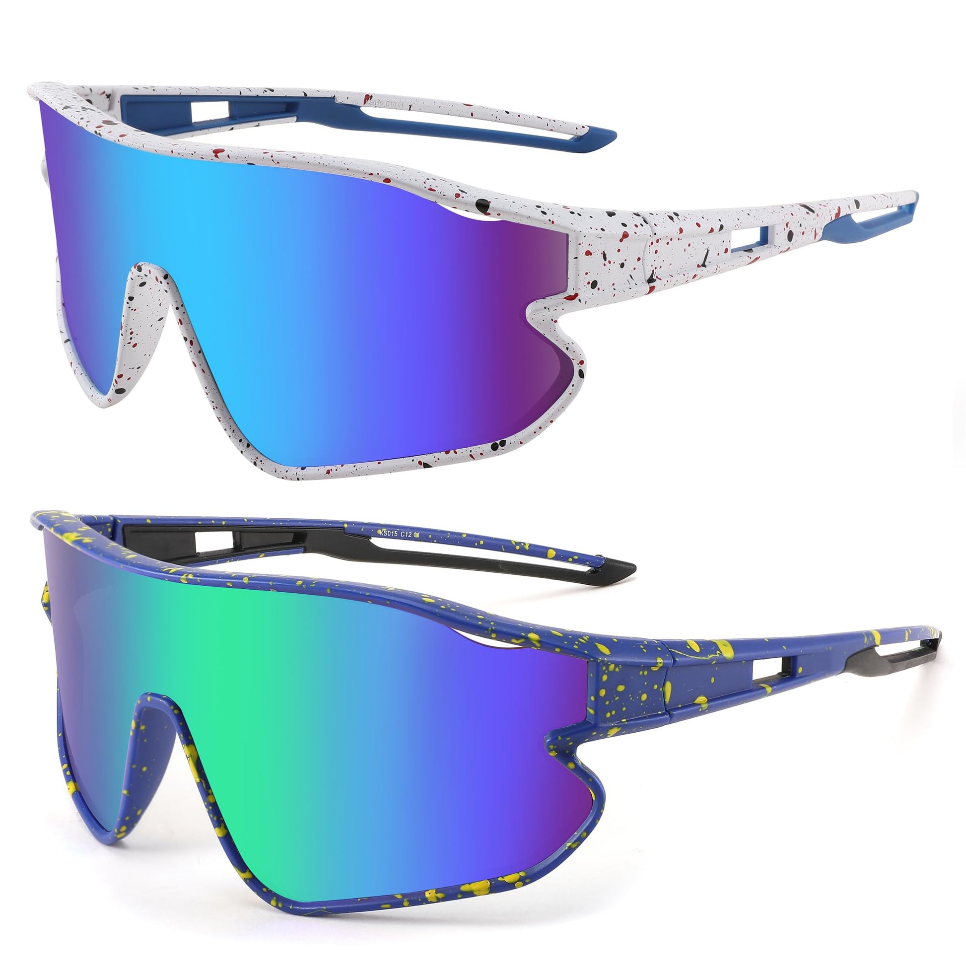 FEISEDY Unisex Youth Sunglasses, Teens Baseball Tennis Sunglasses, UV400 Sports Boys Girls Cycling Shades B4064