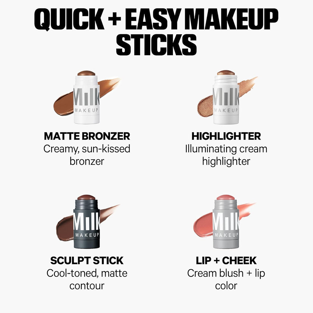 Milk Makeup Sculpt Stick – Cool-Toned Cream Contour Stick with Thyme Extract + Mango Butter – Hydrating, Buildable Formula Adds Depth + Dimension