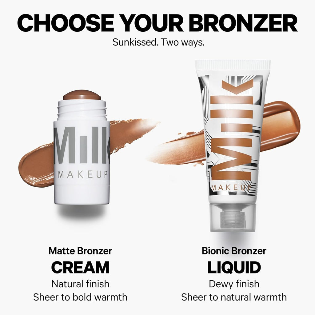 Milk Makeup Matte Bronzer – Buildable Cream Bronzer Stick with Mango Butter + Apricot Oil – Hydrating, Multi-Use Formula for a Sunkissed Glow