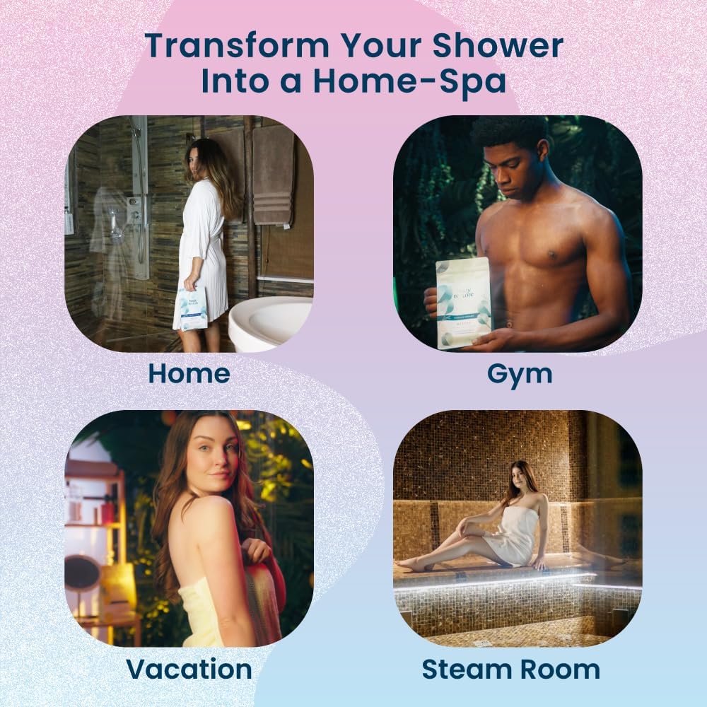 Body Restore Shower Steamers Aromatherapy 6 Pack - Mothers Day Gifts for Mom, Grandma, Birthday Gift for Dad, Daughter, Best Friend, Travel Essentials, Stress Relief, Self Care, Bath Bombs - Bloom
