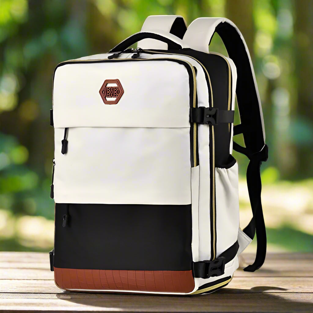 Color Block Multi-Pockets Backpack Bag