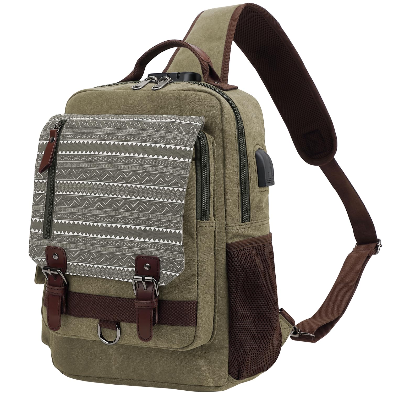 Leaper Retro Crossbody Bag Sling Bag Canvas Messenger Bag for Men Women Shoulder Bag Crossbody Handbags Satchel Travel Bag