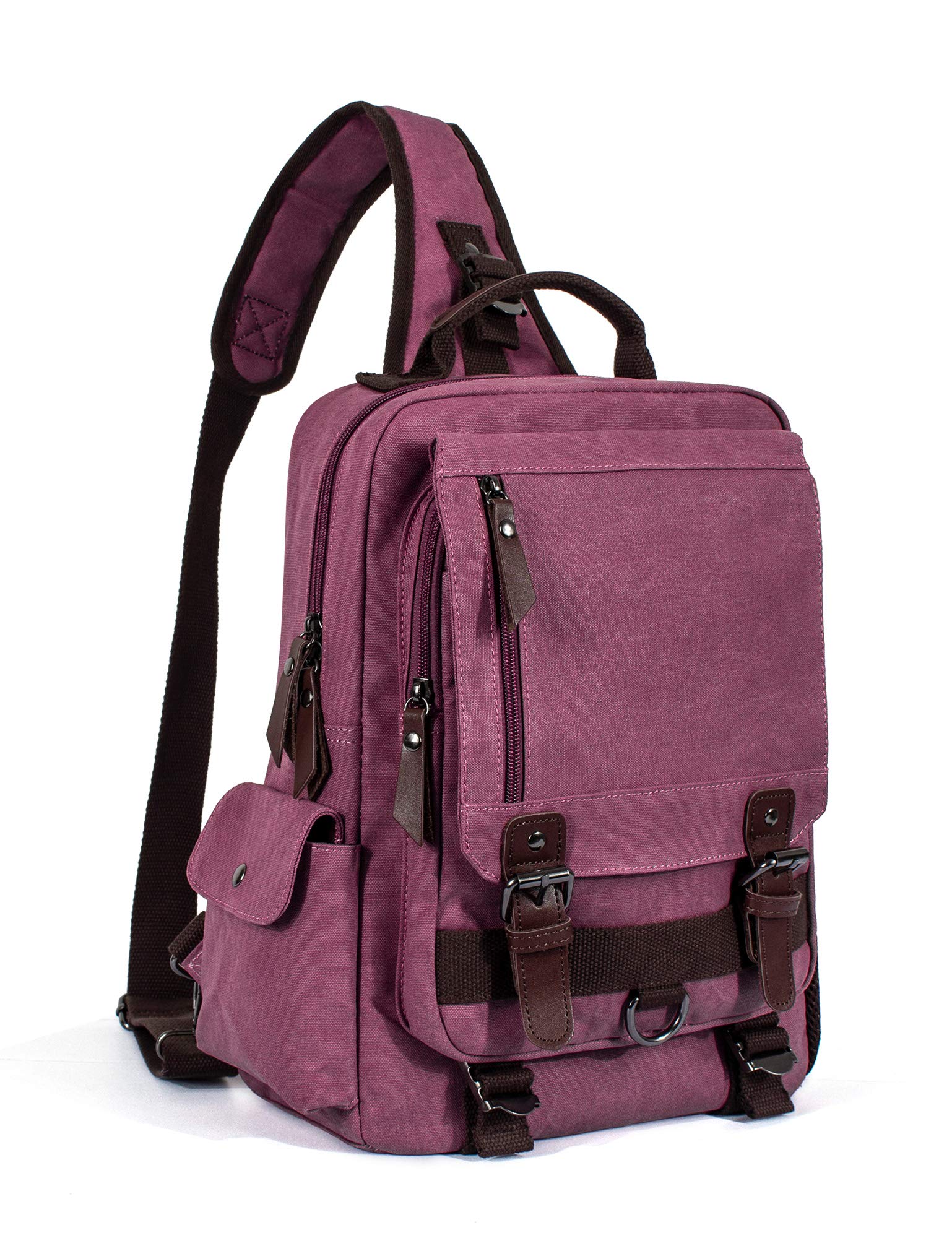 Leaper Retro Crossbody Bag Sling Bag Canvas Messenger Bag for Men Women Shoulder Bag Crossbody Handbags Satchel Travel Bag