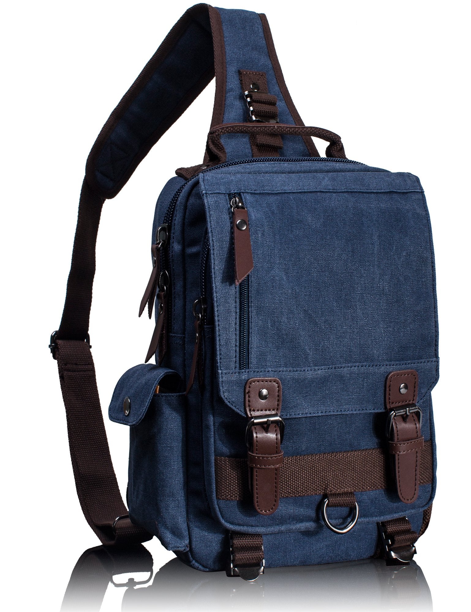 Leaper Retro Crossbody Bag Sling Bag Canvas Messenger Bag for Men Women Shoulder Bag Crossbody Handbags Satchel Travel Bag