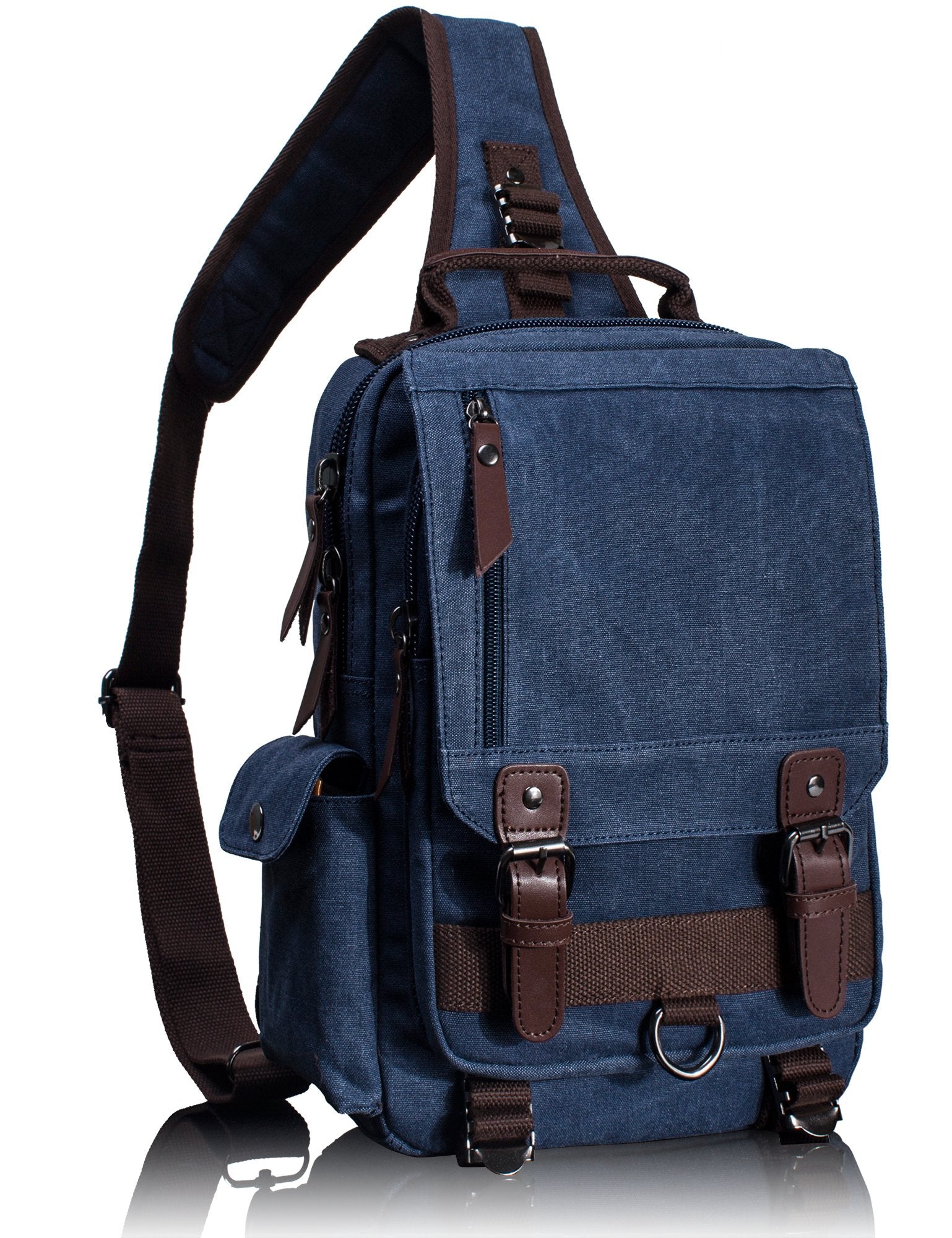 Leaper Retro Crossbody Bag Sling Bag Canvas Messenger Bag for Men Women Shoulder Bag Crossbody Handbags Satchel Travel Bag