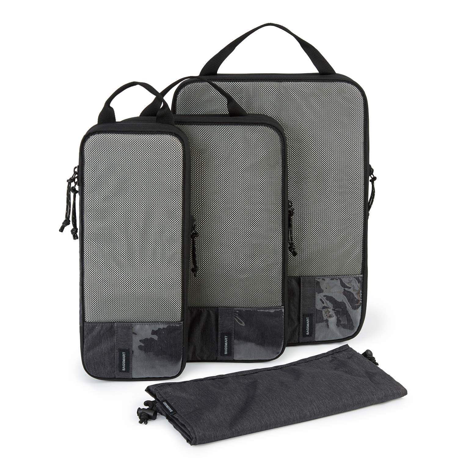 BAGSMART 6 Set Compression Packing Cubes - Lightweight Travel Essentials, Durable Luggage Organizer