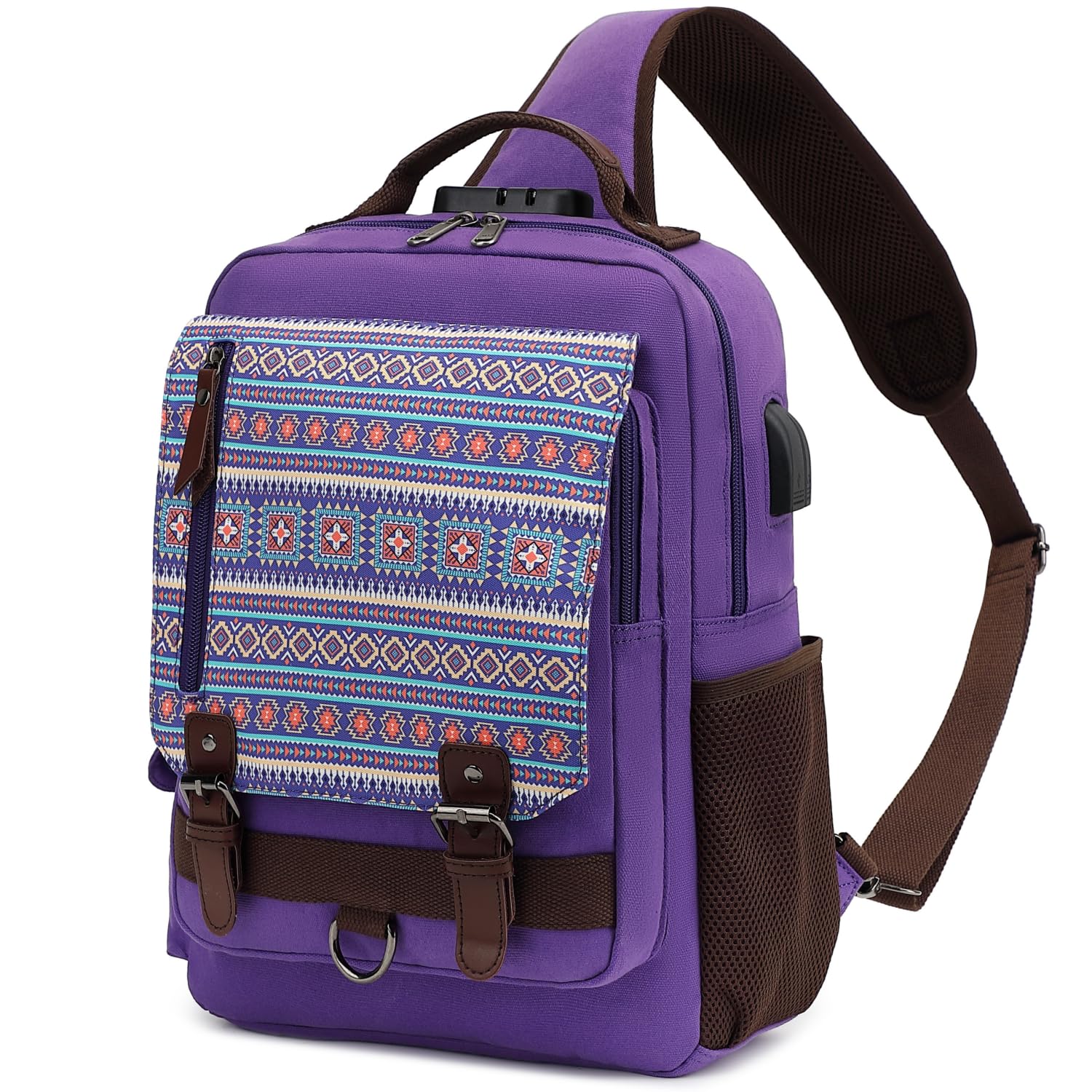 Leaper Retro Crossbody Bag Sling Bag Canvas Messenger Bag for Men Women Shoulder Bag Crossbody Handbags Satchel Travel Bag